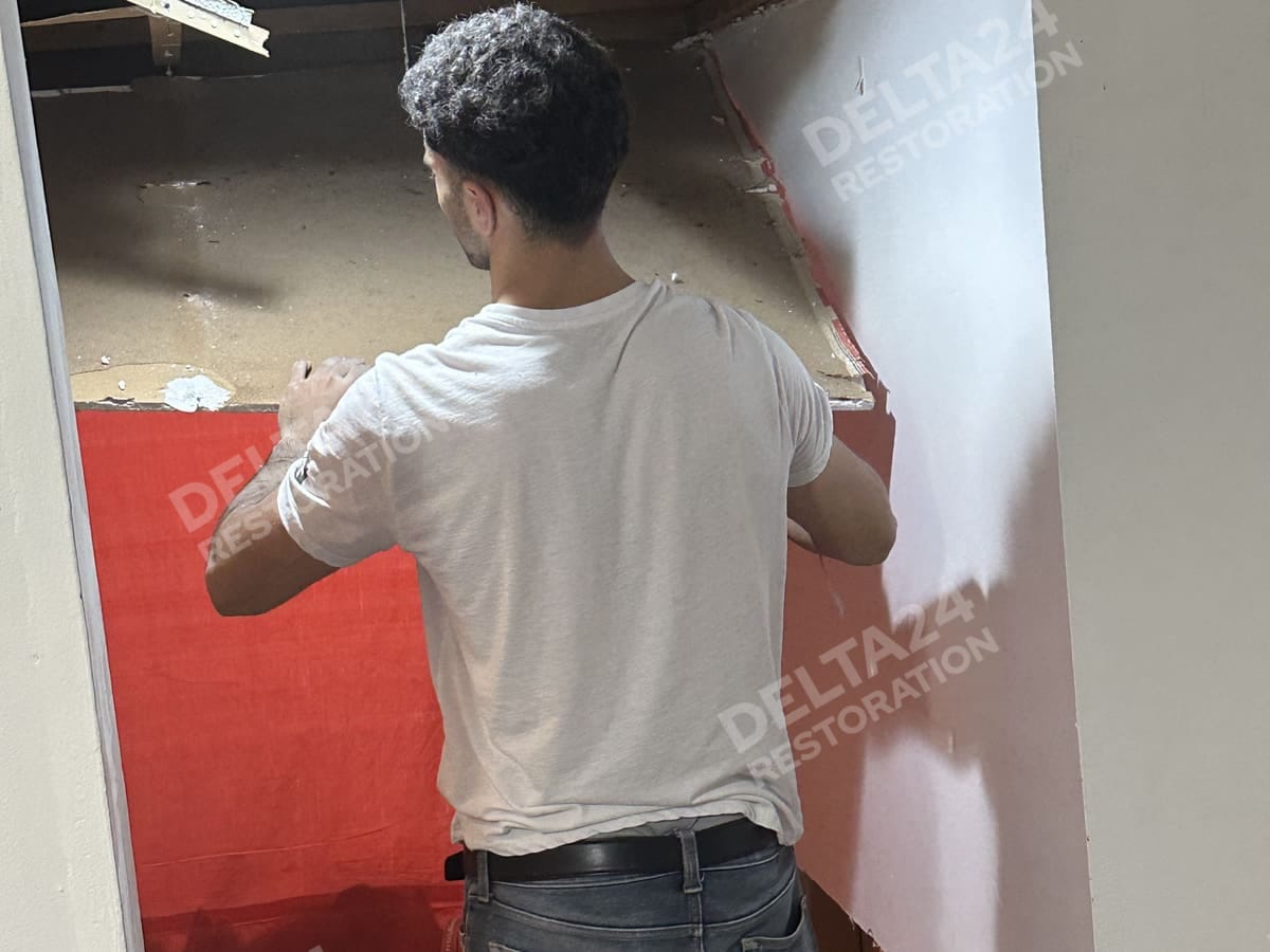 A Water-Damaged Basement, Opened Up and Dried in a Day’s Work